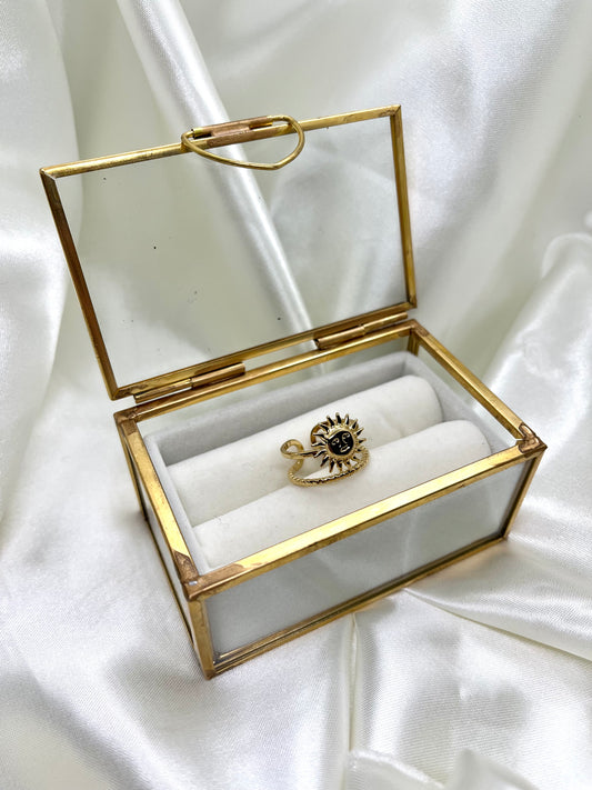 Bague doré soleil