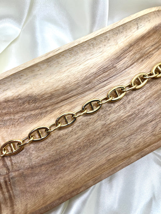 Bracelet doré maille marine