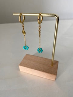 Boucles d'oreilles Aya bleu