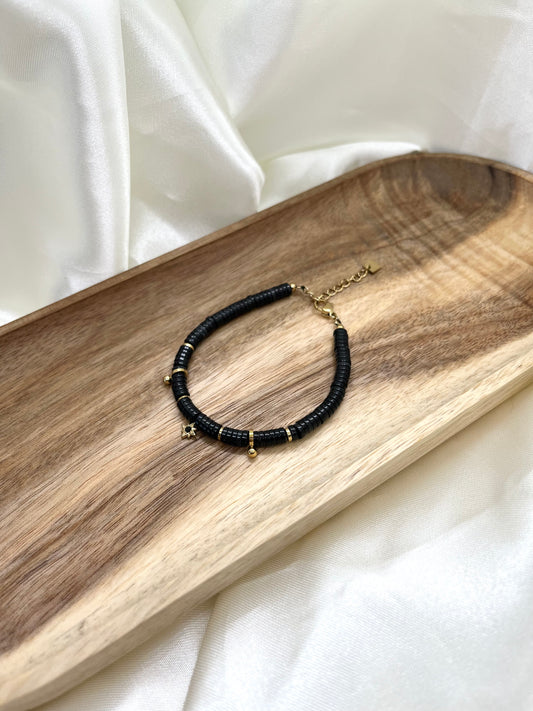 Bracelet en perles noires Sansa