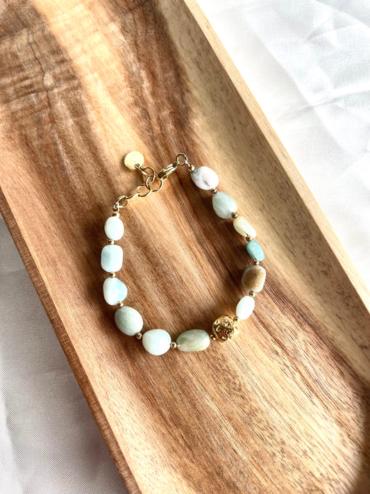 Bracelet en pierres naturelles vertes