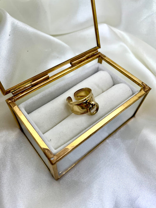 Bague doré anneau