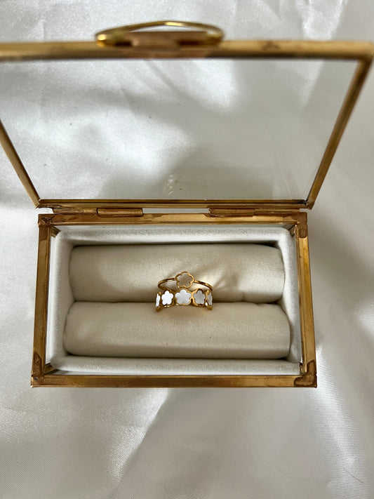 Bague doré et blanc Zara
