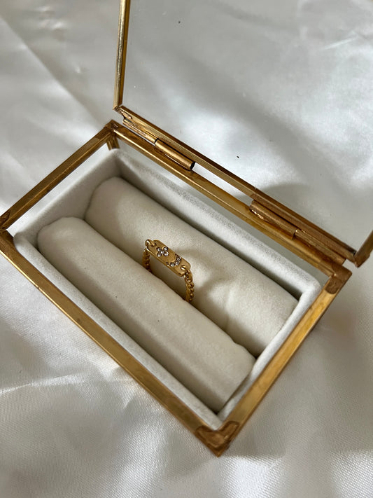 Bague doré et strass Lolita