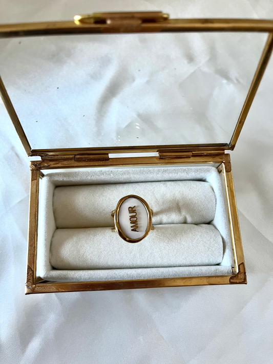 Bague doré Amour