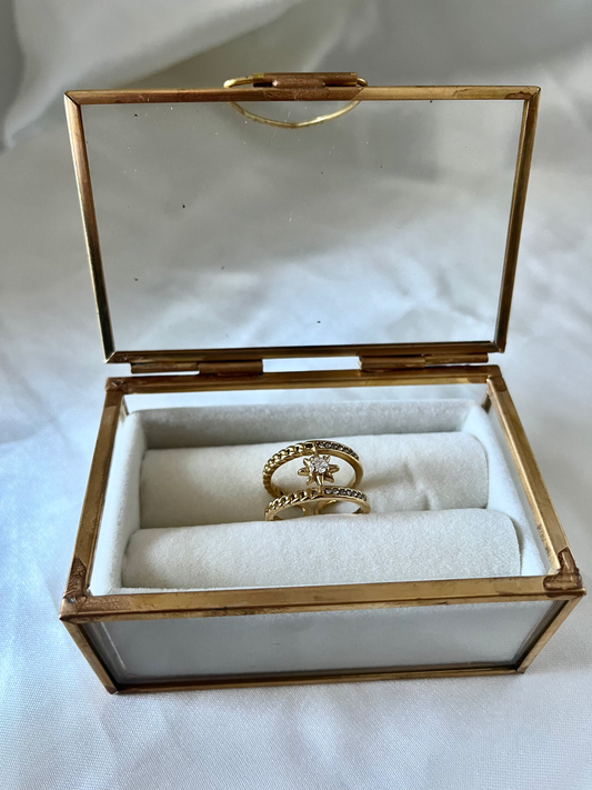 Bague doré et strass Jamina