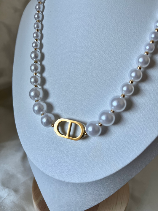 Collier doré et nacré Wanda