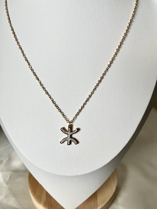 Collier doré et strass Alvina