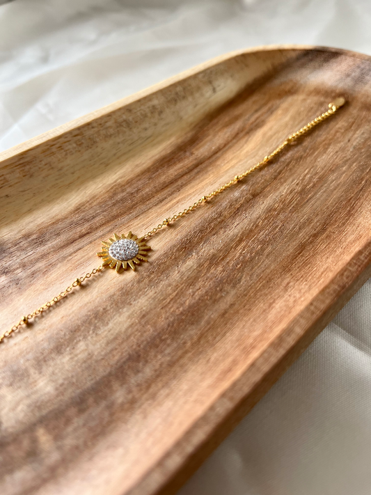 Bracelet doré et strass Vany